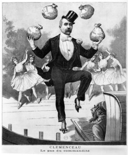 Caricature de Clémenceau - Affaire du canal de Panama (?)