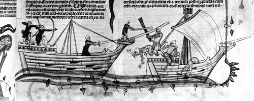 (Début). Bataille navale et tentative d'abordage.