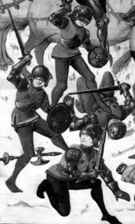 Battle between the English and the French (detail)