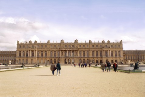 Versailles.  The castle giving on the terraces.
