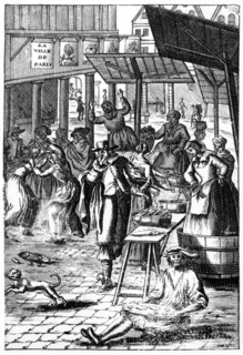 Un marché aux poissons en 1654