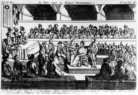 Marie-Antoinette devant le tribunal révolutionnaire.
