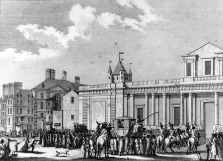 Retour de Varennes : arrivée de la famille royale au Temple.