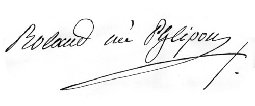 Signature de madame Roland  .