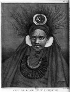 Travel of Cook.  Head of theSainte-Christine island.