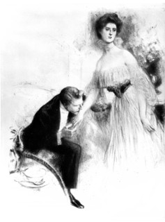 Couple. Homme et femme du monde.