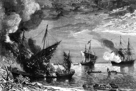Les pirates chinois sur les côtes de Cochinchine.
