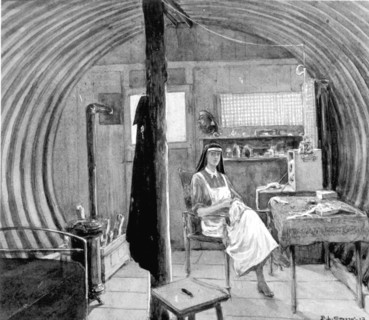 Intérieur d'une ambulance (guerre de 14-18).