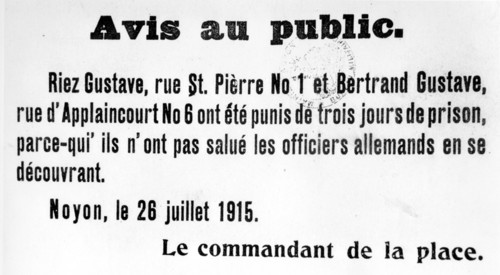 World War I. Post posed on the walls of Boundary-line
