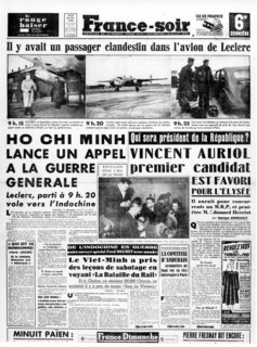 Jeudi 26 décembre 1946 . La guerre d'Indochine.
