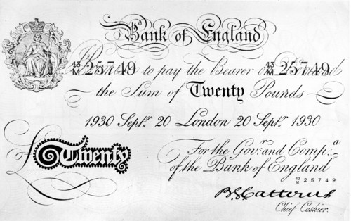 September 20, 1930:  Distort Livre Sterling.