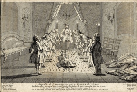 Assemblées des francs-maçons pour le réception des Maîtres ".