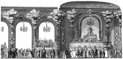 Une fête avec buffet telle que les Français les aimaient.