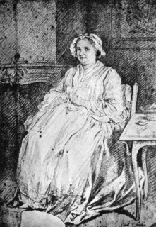 Everyday life " the Knitting machine ".  Drawing of Van Loo.