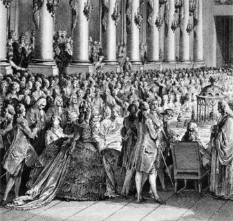 Festin donné à l'Hôtel de Ville de Paris pour la naissance du Dauphin.