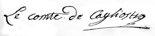 Signature de Cagliostro