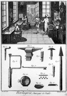 Les Horlogers. Encyclopédie de Diderot et D'Alembert.