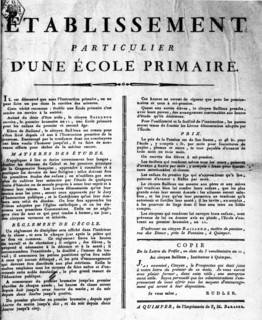 Révolution. Organisation de l'Instruction Publique à Quimper.