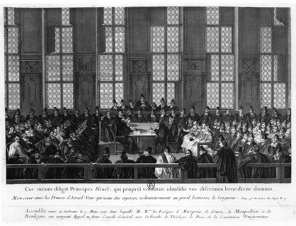 Regency.  March 5, 1717.  Assembly held in Sorbonne