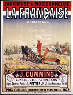 Affiche. Faucheuse et moissonneuse " La Française ".