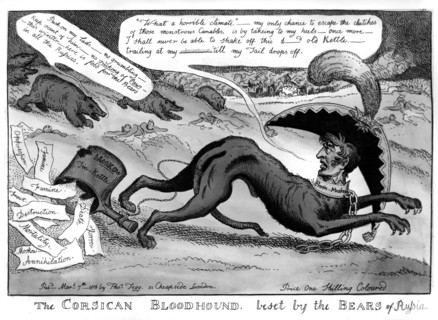 English caricature of Napoleon ßt