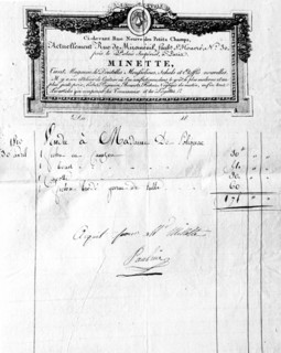 Premier Empire. Facture concernant la duchesse de Polignac.