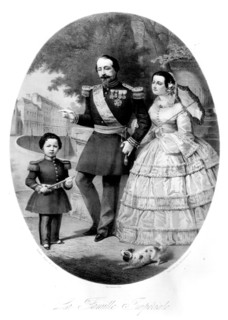 Second Empire. Napoléon III,  Eugènie et le Prince Impérial.