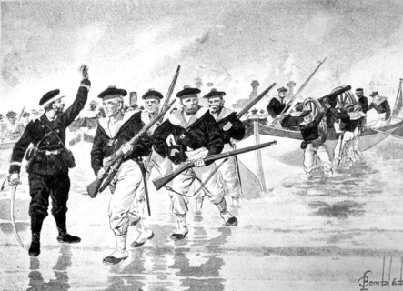 May 2, 1881.  Unloading of the French sailors with Bizerte.