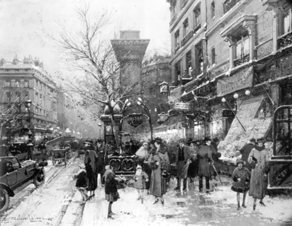 Les boulevards devant la Porte Saint-Denis. Collection particulière.