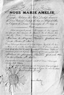 La reine Marie-Amélie nomme des chanoinesses