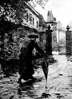 The priest of the active village lunch to the castle.