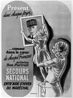 La France sous l'Occupation . Affiche pour le Secours National.