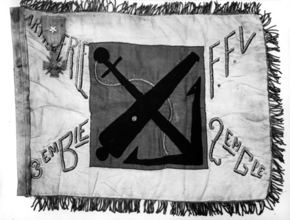 Second World War.  Flag with Bir-Hakeim.