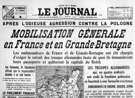 Le Journal : mobilisation générale en France et en Grande-Bretagne.