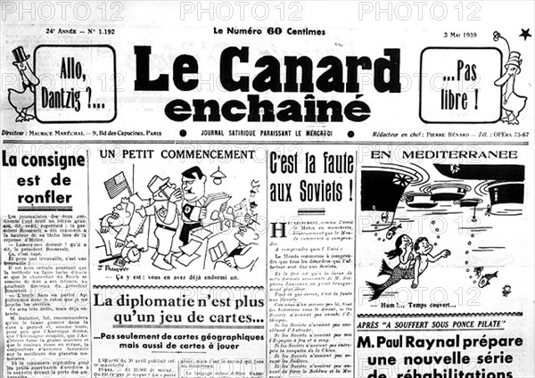 Headline of the Canard Enchaîné