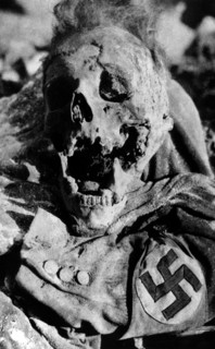 Second World War.  Cranium and German uniform.