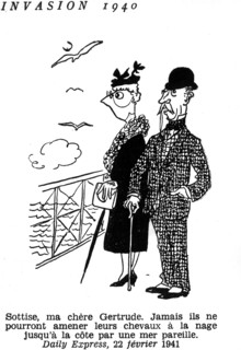 Caricature.  English vis-a-vis the German project of invasion.