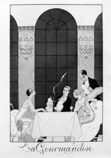 Années 20. La vie élégante à Paris. Le restaurant.