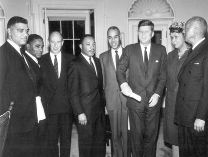Réception des leaders noirs par  Kennedy. 17 mars 1962.