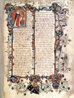 Edward III giving the Magna Carta.