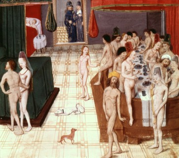 Book of Valerius Maximus. The steamroom: enlargement