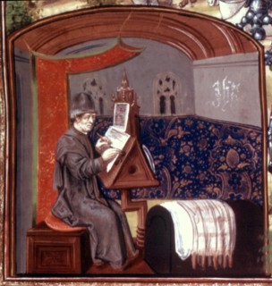 Jean Froissart écrivant ses Chroniques.