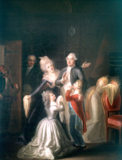 January 20, 1793. Louis XVI bids farewell to his family at the Temple.