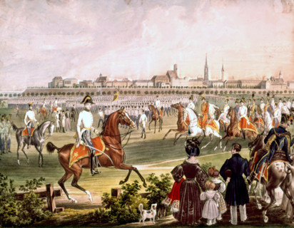 L'Aiglon (duc de Reichstadt) passe revue les troupes