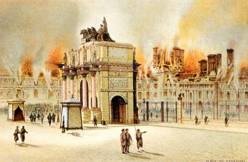 Setting fire to public monuments during the Commune.