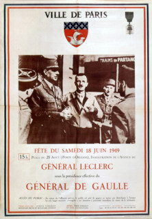 Affiche pour l'inauguration de l'avenue du général Leclerc, 1949