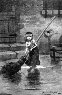 Les Misérables.  Cosette - Gravure de Bellenger