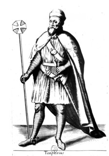 Gravure représentant un templier