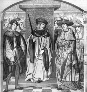 Louis XII between the ecclesiastic Peers and the secular Peers