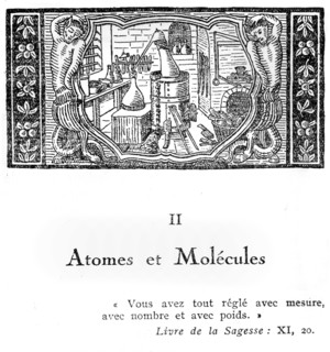 Book of Alchemy, atoms and molecules